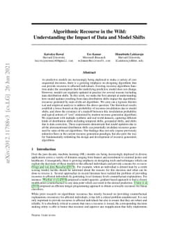 Algorithmic Recourse in the Wild: Understanding the Impact of Data and
  Model Shifts