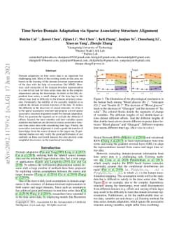 Time Series Domain Adaptation via Sparse Associative Structure Alignment