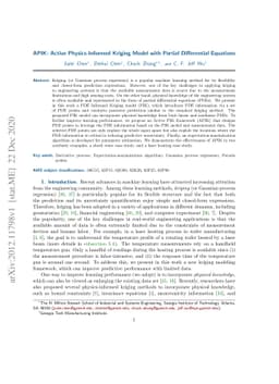 APIK: Active Physics-Informed Kriging Model with Partial Differential
  Equations