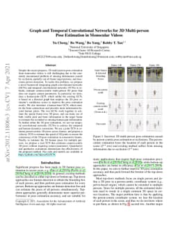 Graph and Temporal Convolutional Networks for 3D Multi-person Pose
  Estimation in Monocular Videos