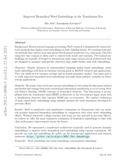 Improved Biomedical Word Embeddings in the Transformer Era