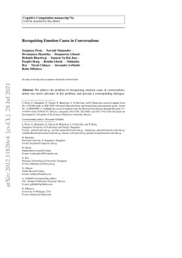 Recognizing Emotion Cause in Conversations