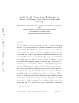 GANterfactual - Counterfactual Explanations for Medical Non-Experts
  using Generative Adversarial Learning