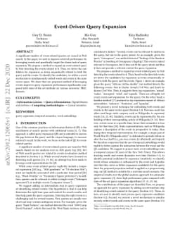 Event-Driven Query Expansion
