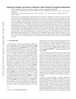 Improving Sample and Feature Selection with Principal Covariates
  Regression