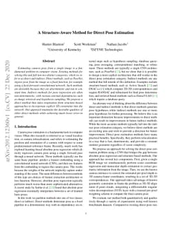 A Structure-Aware Method for Direct Pose Estimation