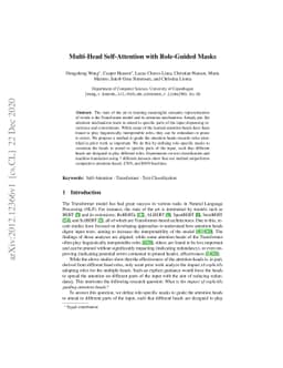 Multi-Head Self-Attention with Role-Guided Masks