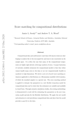Score matching for compositional distributions