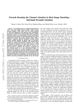 Towards Boosting the Channel Attention in Real Image Denoising :
  Sub-band Pyramid Attention