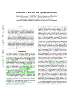 Localization in the Crowd with Topological Constraints