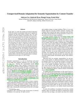 Unsupervised Domain Adaptation for Semantic Segmentation by Content
  Transfer