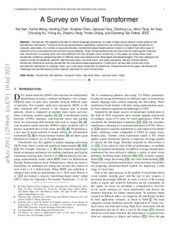 A Survey on Visual Transformer