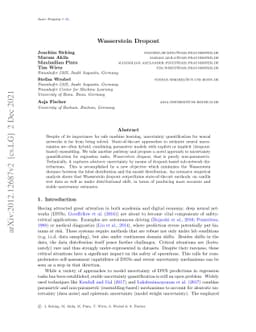 Wasserstein Dropout