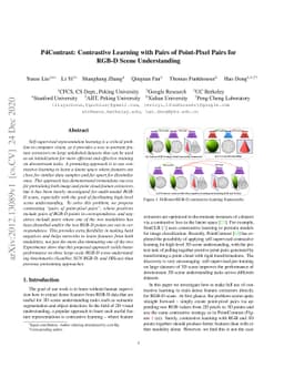 P4Contrast: Contrastive Learning with Pairs of Point-Pixel Pairs for
  RGB-D Scene Understanding