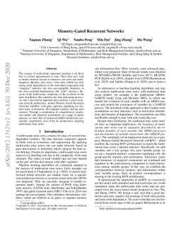 Memory-Gated Recurrent Networks