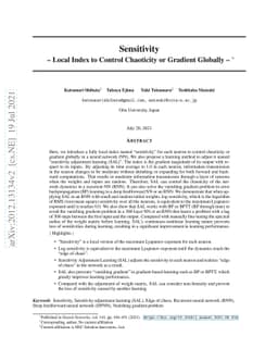Sensitivity - Local Index to Control Chaoticity or Gradient Globally -