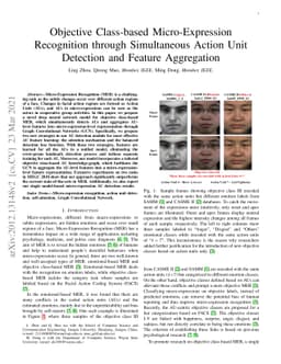 Objective Class-based Micro-Expression Recognition through Simultaneous
  Action Unit Detection and Feature Aggregation