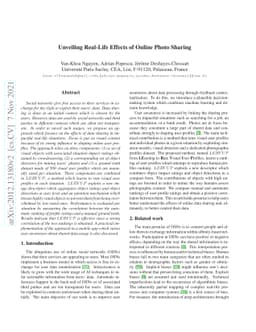 Unveiling Real-Life Effects of Online Photo Sharing