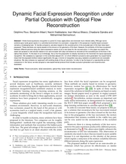 Dynamic Facial Expression Recognition under Partial Occlusion with
  Optical Flow Reconstruction