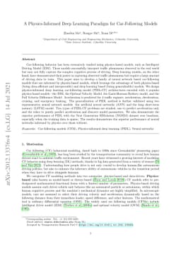 A Physics-Informed Deep Learning Paradigm for Car-Following Models