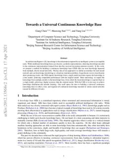 Towards a Universal Continuous Knowledge Base