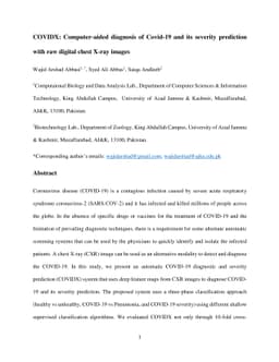 COVIDX: Computer-aided diagnosis of Covid-19 and its severity prediction
  with raw digital chest X-ray images