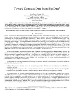 Toward Compact Data from Big Data