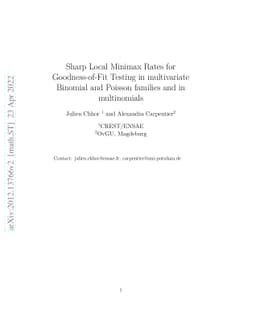 Sharp Local Minimax Rates for Goodness-of-Fit Testing in multivariate
  Binomial and Poisson families and in multinomials