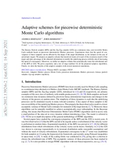 Adaptive schemes for piecewise deterministic Monte Carlo algorithms
