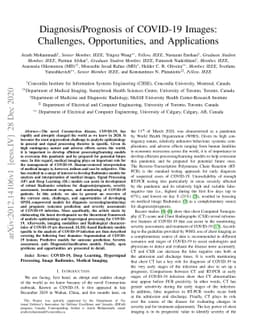 Diagnosis/Prognosis of COVID-19 Images: Challenges, Opportunities, and
  Applications