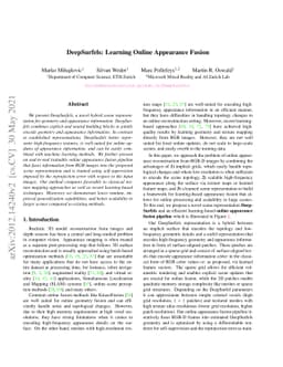 DeepSurfels: Learning Online Appearance Fusion