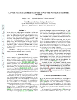 Lattice-Free MMI Adaptation Of Self-Supervised Pretrained Acoustic
  Models
