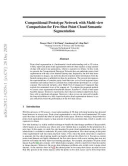 Compositional Prototype Network with Multi-view Comparision for Few-Shot
  Point Cloud Semantic Segmentation