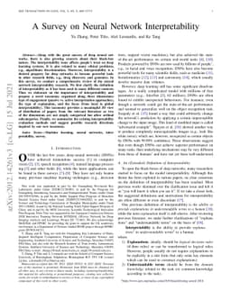 A Survey on Neural Network Interpretability