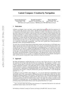 Latent Compass: Creation by Navigation