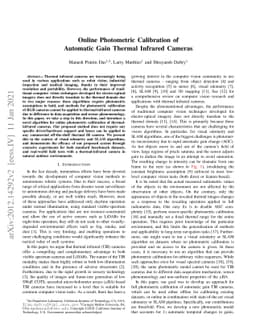 Online Photometric Calibration of Automatic Gain Thermal Infrared
  Cameras
