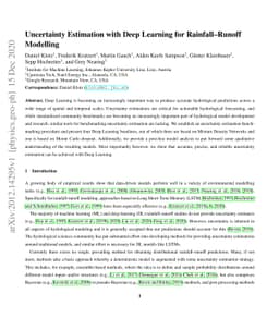 Uncertainty Estimation with Deep Learning for Rainfall-Runoff Modelling