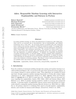dalex: Responsible Machine Learning with Interactive Explainability and
  Fairness in Python