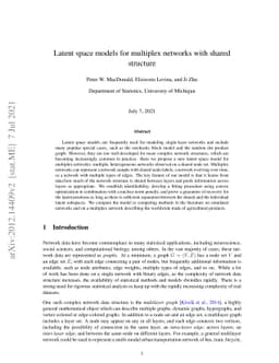 Latent space models for multiplex networks with shared structure