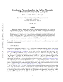 Stochastic Approximation for Online Tensorial Independent Component
  Analysis