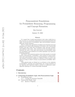 Paraconsistent Foundations for Probabilistic Reasoning, Programming and
  Concept Formation