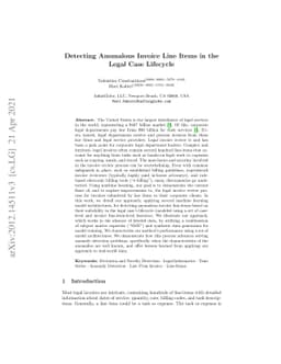 Detecting Anomalous Invoice Line Items in the Legal Case Lifecycle