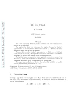 On the T-test