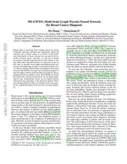 MS-GWNN:multi-scale graph wavelet neural network for breast cancer
  diagnosis