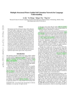 Multiple Structural Priors Guided Self Attention Network for Language
  Understanding