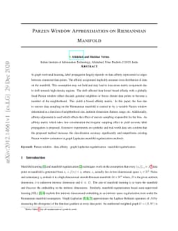 Parzen Window Approximation on Riemannian Manifold