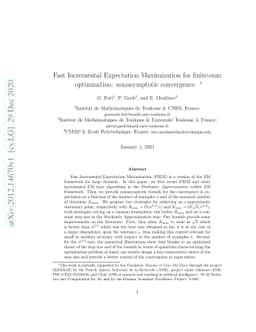 Fast Incremental Expectation Maximization for finite-sum optimization:
  nonasymptotic convergence