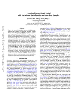 Learning Energy-Based Model with Variational Auto-Encoder as Amortized
  Sampler