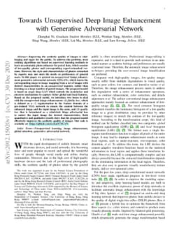 Towards Unsupervised Deep Image Enhancement with Generative Adversarial
  Network
