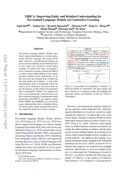 ERICA: Improving Entity and Relation Understanding for Pre-trained
  Language Models via Contrastive Learning